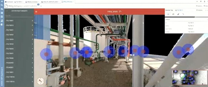 Vivix’s AVEVA Point Cloud Manager interface