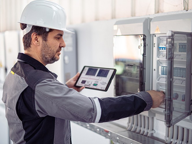 Guide workers visually with AR